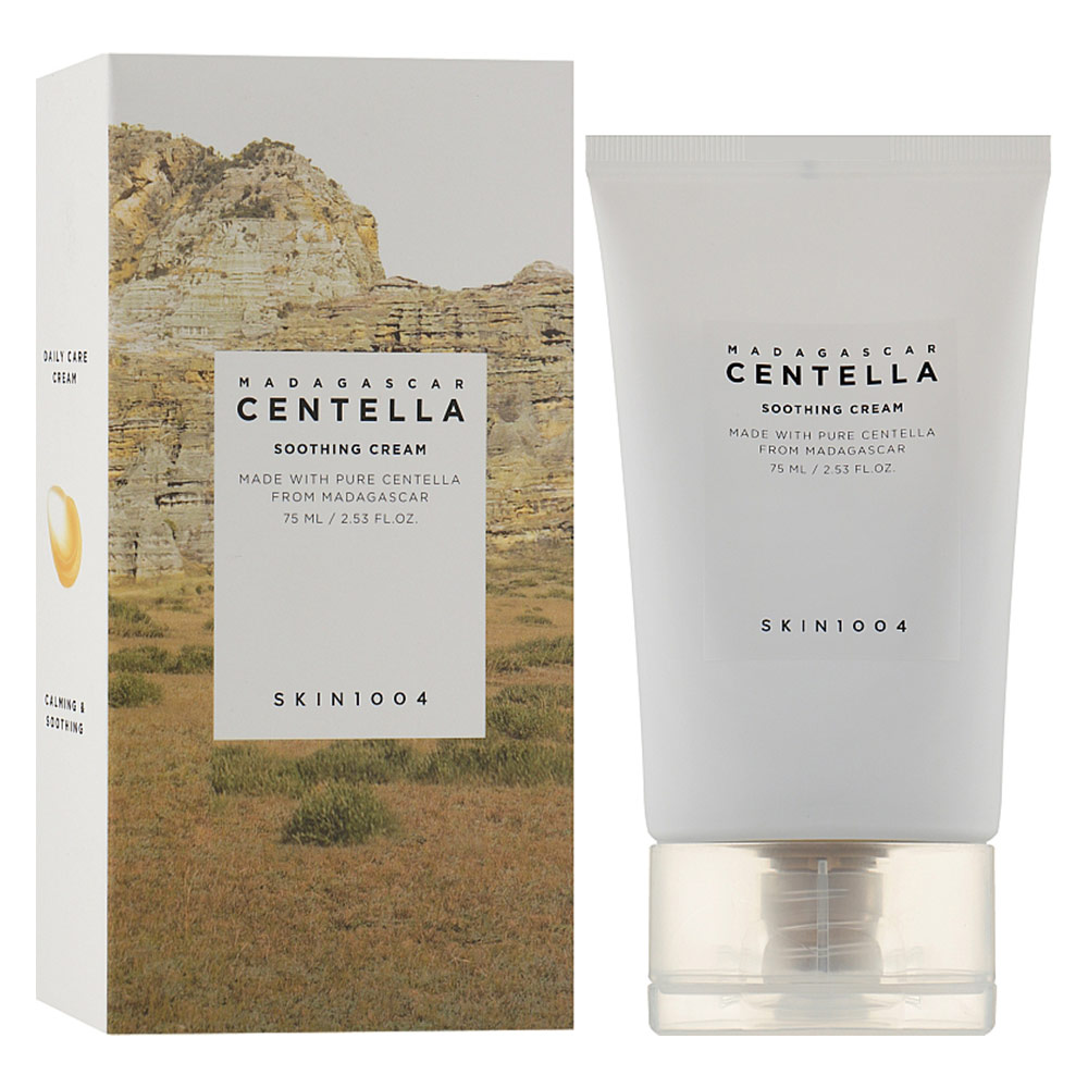 کرم-تسکین-دهنده-سنتلا-ماداگاسکار-اسکین-1004-SKIN1004-Madagascar-Centella-Soothing-Cream-75-ml کرم تسکین دهنده سنتلا ماداگاسکار اسکین 1004