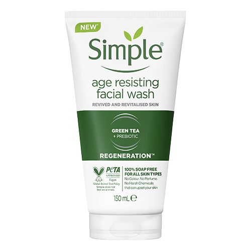 Simple-Regeneration-Age-Resisting-Facial-Wash-150ml ژل شوینده تی تری ضد پیری و جوانساز سیمپل