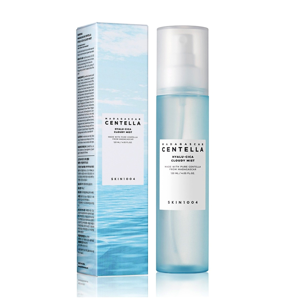 SKIN1004-Madagascar-Centella-Hyalu-Cica-Cloudy-Mist اسپری میست آبرسان و تسکین دهنده هیالوسیکا سنتلا اسکین ۱۰۰۴