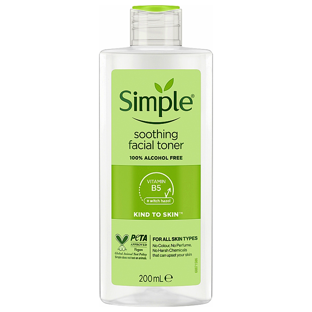 Simple-Kind-To-Skin-Soothing-Facial-Toner-200ml تونر تسکین دهنده سیمپل مناسب انواع پوست