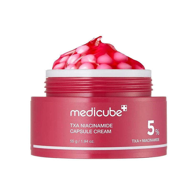 Medicube-Niacinamide-Capsule-Cream-1 کرم کپسولی ضد لک ترانگزامیک اسید و نیاسینامید مدی کیوب